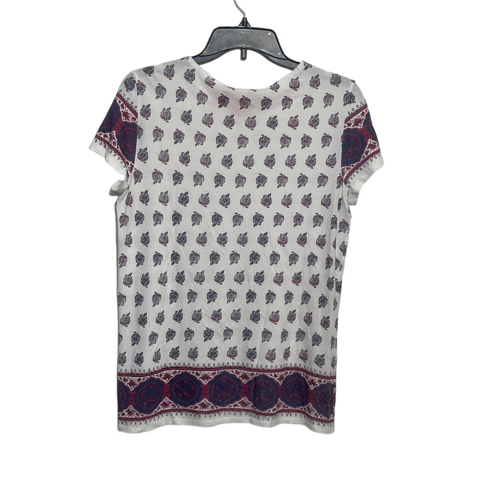 Tory Burch XS White Print‎ Pullover Ladies Top